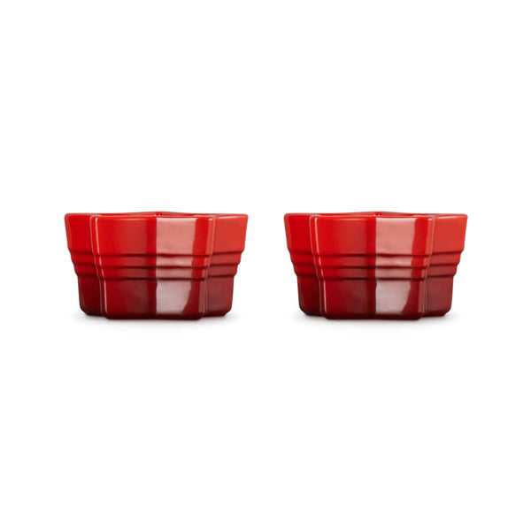 Le Creuset Stoneware Set of 2 Star Ramekins - Cerise