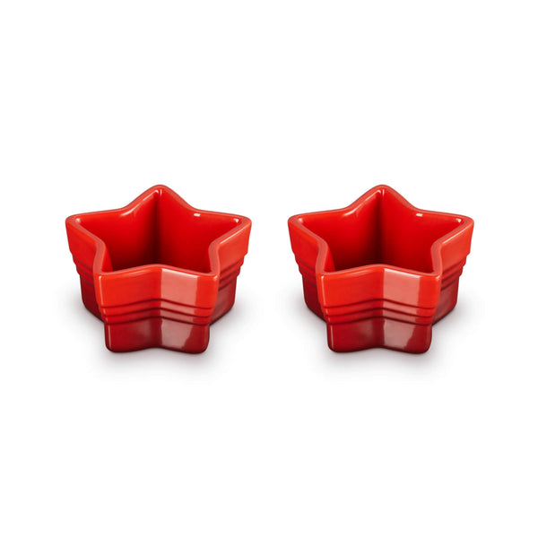 Le Creuset Stoneware Set of 2 Star Ramekins - Cerise