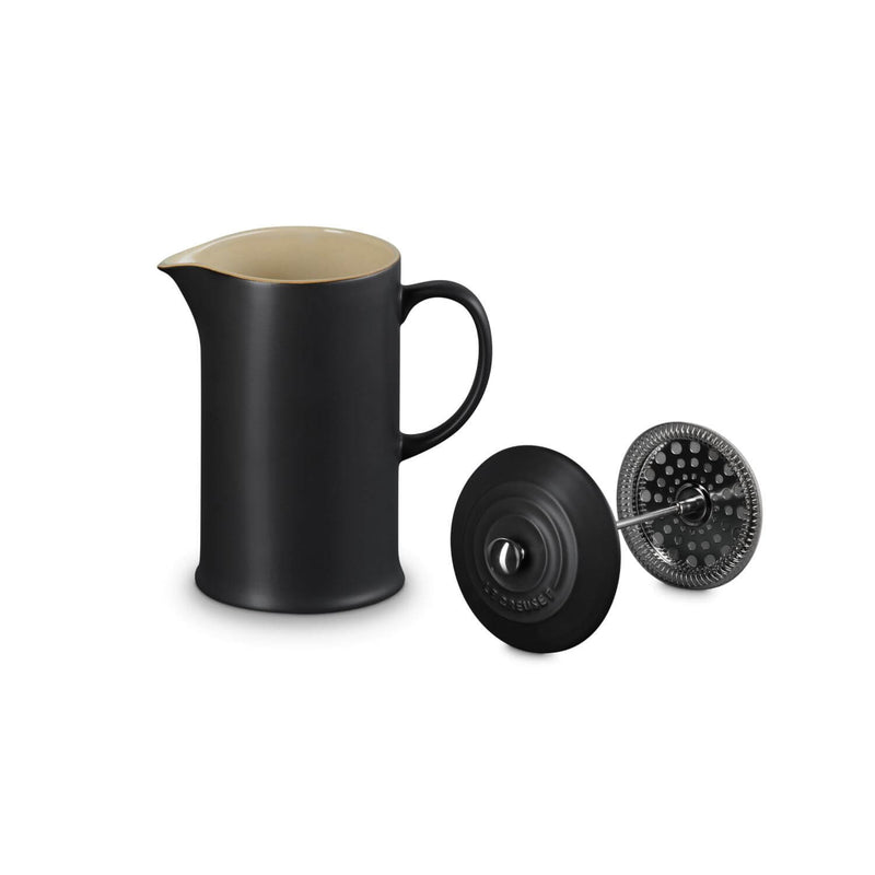 Le Creuset Stoneware Cafetiere - Satin Black