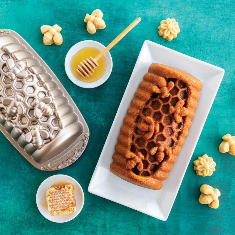 Nordic Ware 6-Cup Honey Hive Loaf Pan - Toffee
