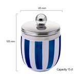 Bia International Porcelain Egg Coddler - Blue Stripe