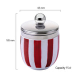 Bia International Porcelain Egg Coddler - Red Stripe