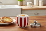 Bia International Porcelain Egg Coddler - Red Stripe