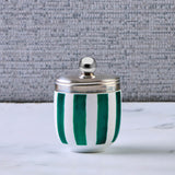 Bia International Porcelain Egg Coddler - Green Stripe