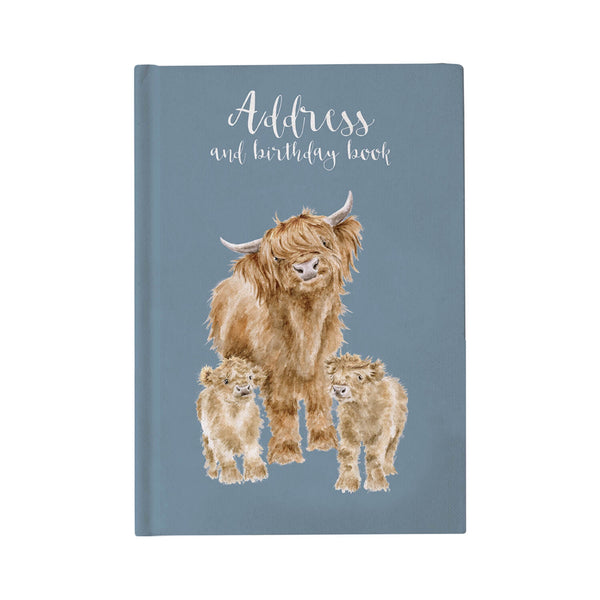 Wrendale Designs by Hannah Dale Address Book - The Highlander - Cow