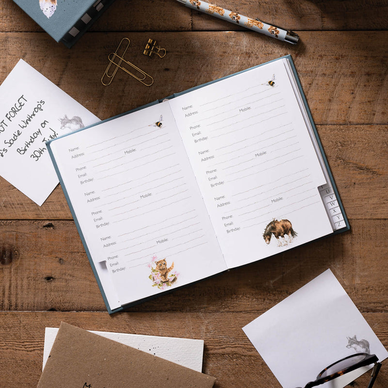 Wrendale Designs by Hannah Dale Address Book - The Highlander - Cow