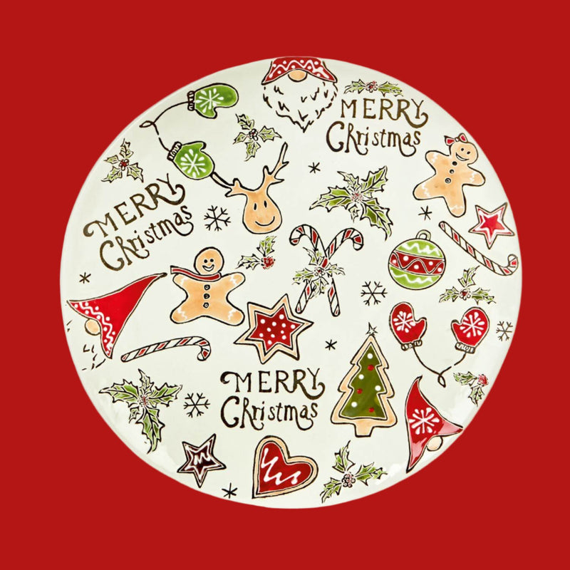 Premier Christmas 27cm Round Ceramic Christmas Plate