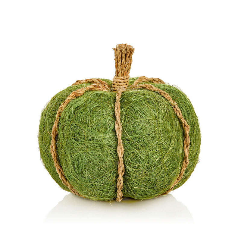 Premier 18cm Natural Jute Pumpkin - Green