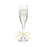 Premier Champagne Glass Gel Candle - Gold Star Sparkles