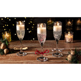 Premier Champagne Glass Gel Candle - Red Star Sparkles