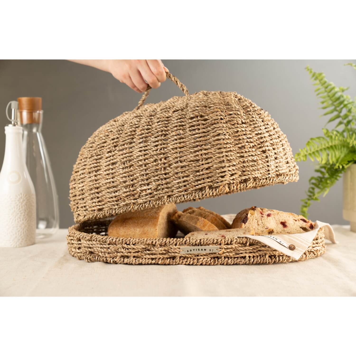 Buy Artisan Street Seagrass Food Cover with Tray Potters
