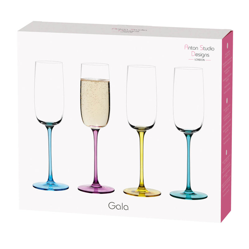 Anton Studio Designs 4-Piece 200ml Champagne Flutes - Gala