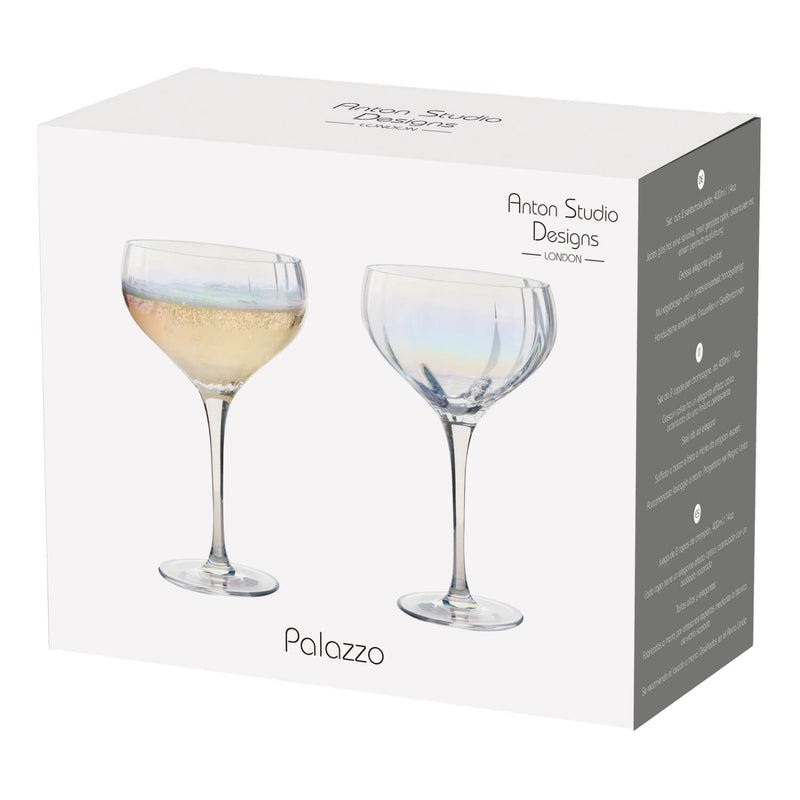 Anton Studio Designs 2-Piece 400ml Champagne Saucers - Palazzo