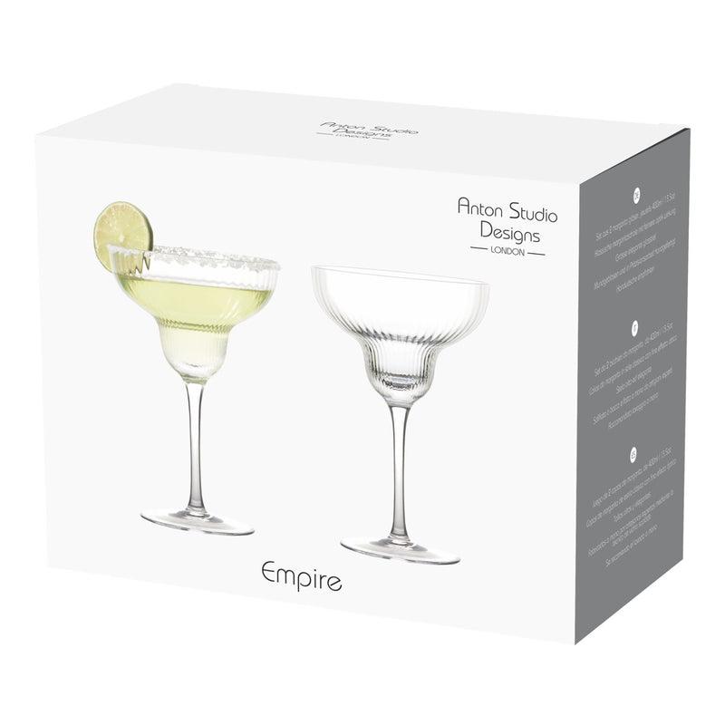 Anton Studio Designs 2-Piece 400ml Margarita Glasses - Empire