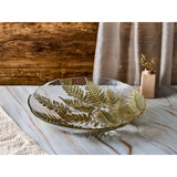 Anton Studio Designs Gold Fern Glass Bowl - 40cm