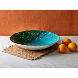 Anton Studio Designs Marbled Lagoon Glass Bowl - 39.5cm