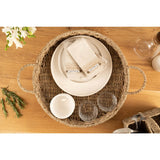 Artisan Street Seagrass Round Tray with Handles