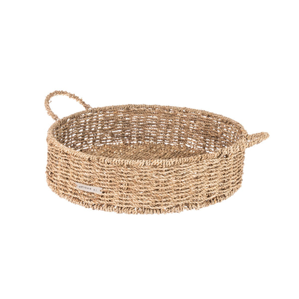 Artisan Street Seagrass Round Tray with Handles