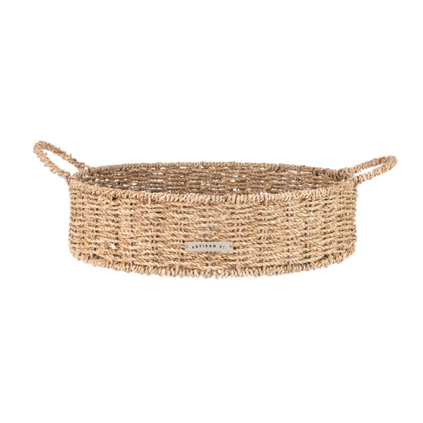 Artisan Street Seagrass Round Tray with Handles