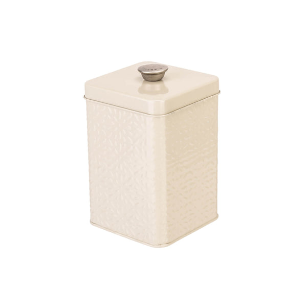 Artisan Street Embossed Storage Canister - Cream