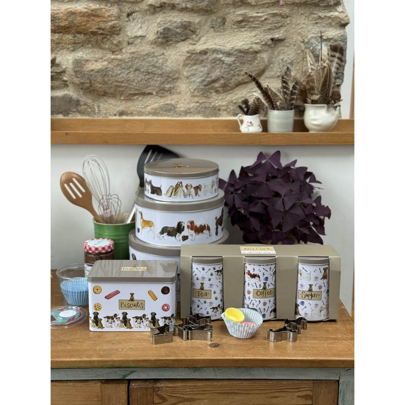 Alex Clark Set Of 3 Cake Tins - Delightful Dogs