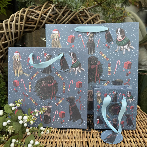 Alex Clark Christmas Medium Gift Bag - Dogs