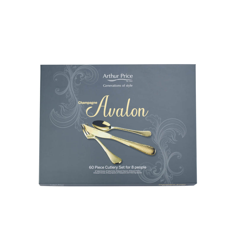 Arthur Price Champagne Avalon Stainless Steel Cutlery Set - 60-Piece