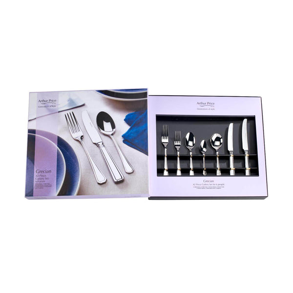 Arthur Price Grecian Stainless Steel Cutlery Set - 42-Piece