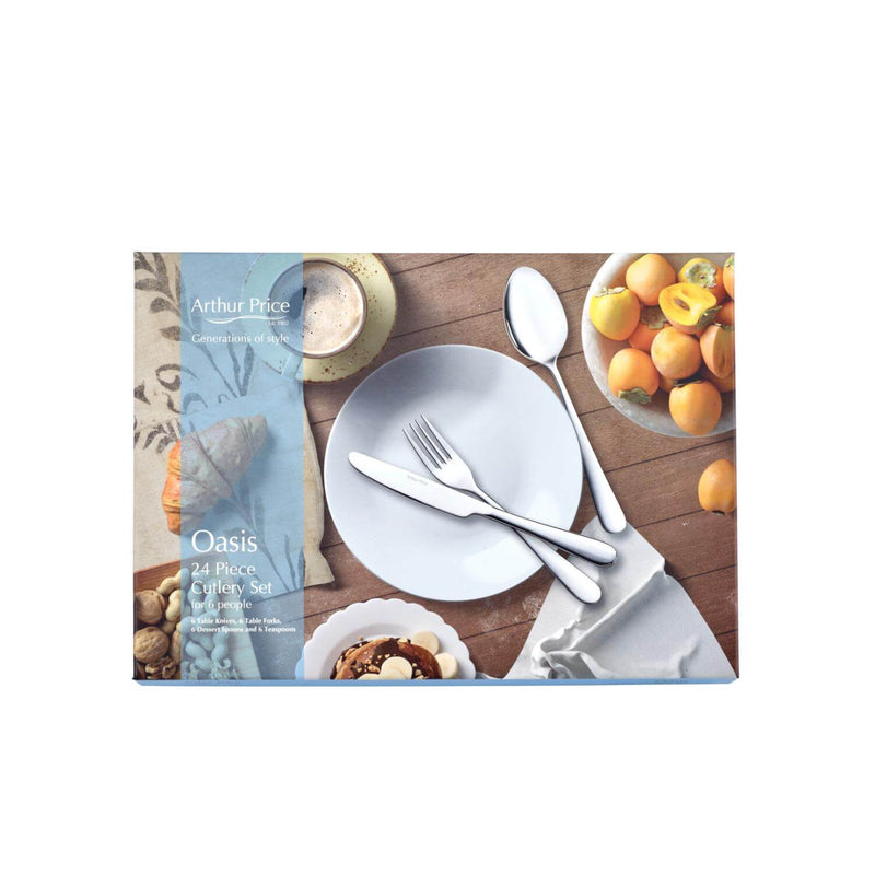 Arthur Price Oasis Stainless Steel Cutlery Set - 24-Piece