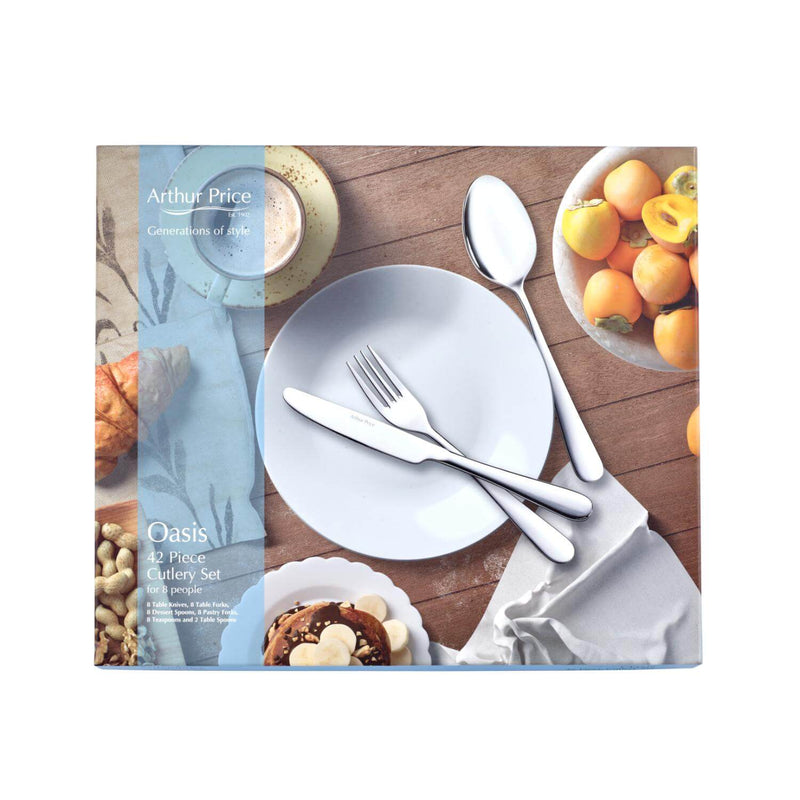 Arthur Price Oasis Stainless Steel Cutlery Set - 42-Piece