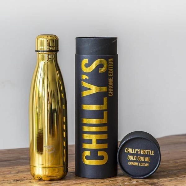 Chilly's 500ml Reusable Water Bottle - Gold