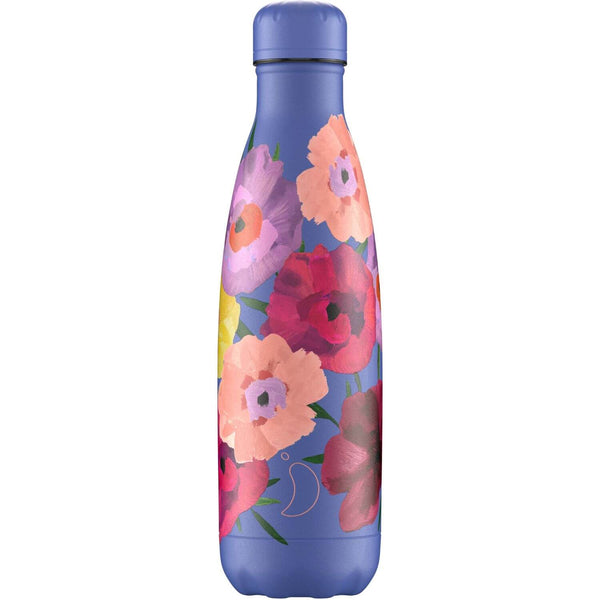 Chilly's 500ml Reusable Water Bottle - Floral Maxi Poppy