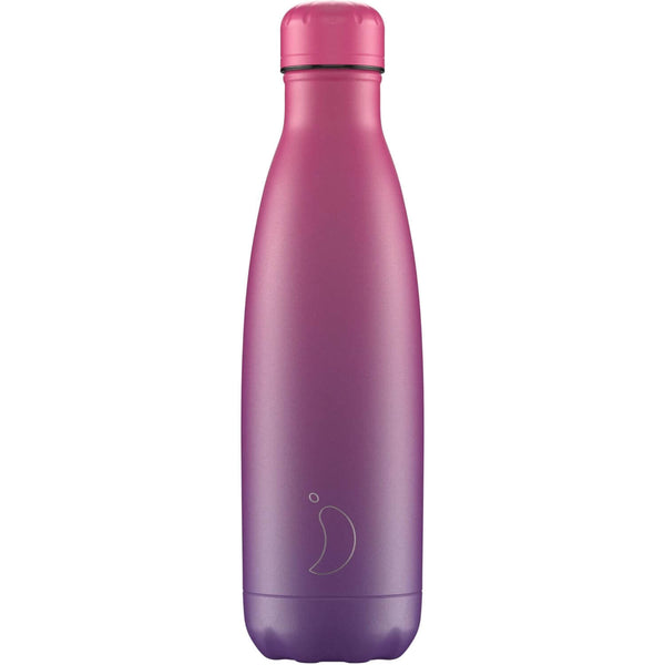 Chilly's 500ml Gradient Reusable Water Bottle - Purple Fuchsia