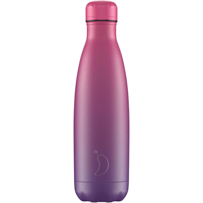 Chilly's 500ml Gradient Reusable Water Bottle - Purple Fuchsia