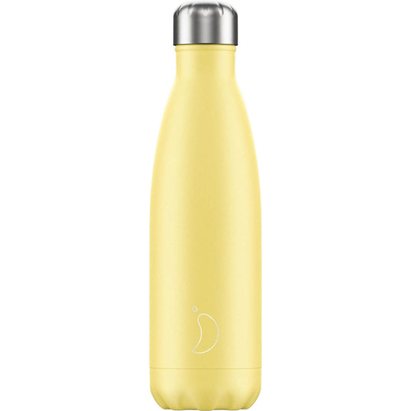 Chilly's 500ml Reusable Water Bottle - Pastel Yellow
