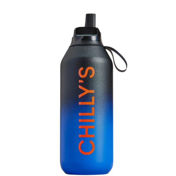 Chilly's Series 2 500ml Flip Reusable Water Bottle - Midnight Ombre