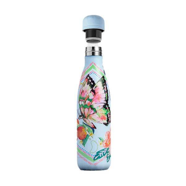 Chilly's 500ml Tropical Reusable Water Bottle - Sketchbook Butterfly