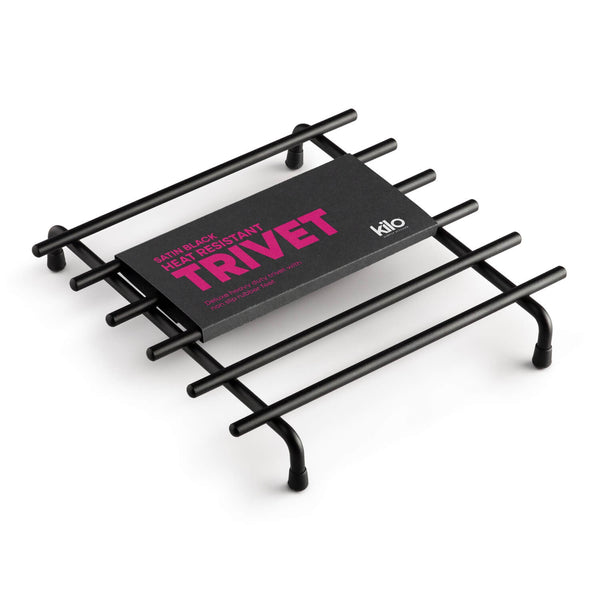 Kilo Deluxe Heavy Duty Black Trivet - Medium