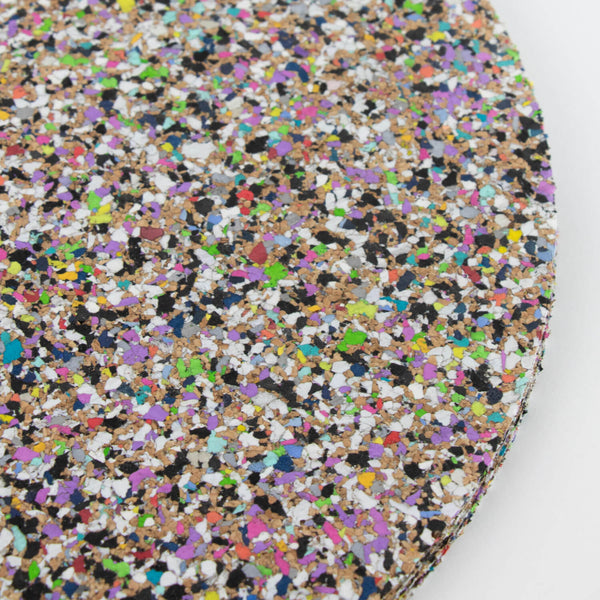 Liga Set of 4 Round Cork Placemats - Beach Clean