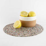 Liga Set of 4 Round Cork Placemats - Beach Clean