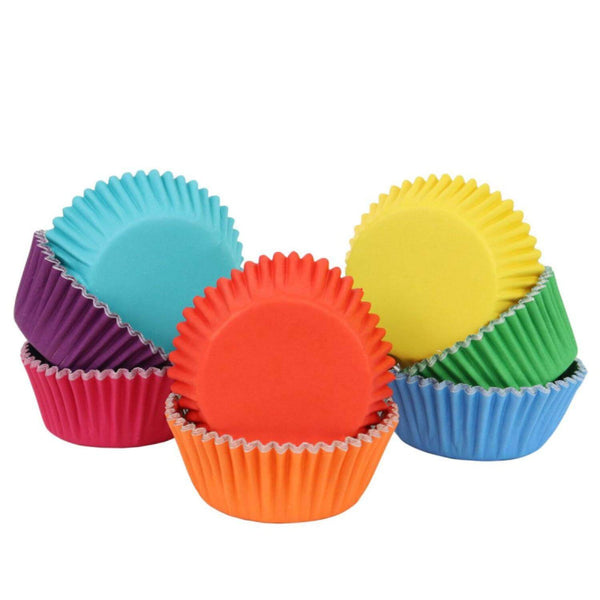 PME Pack of 100 Foil Lined Cup Cake Cases - Rainbow