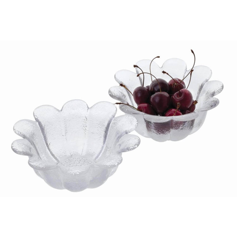 Dartington Crystal Glass Daisy 18cm Dish - Set of Two