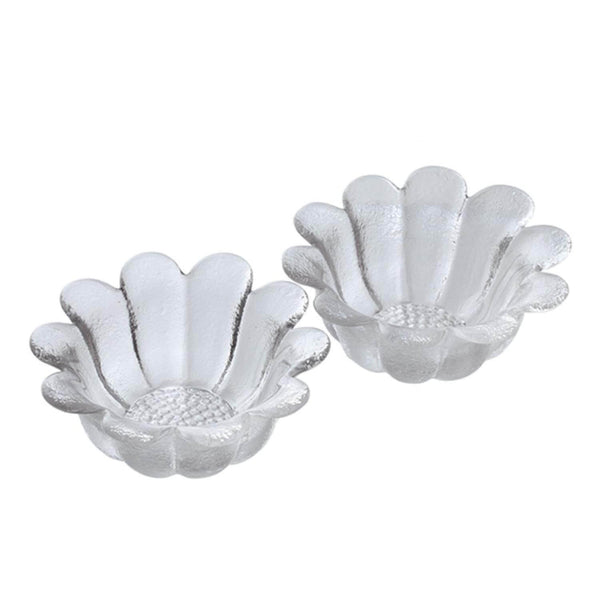 Dartington Crystal Glass Daisy 18cm Dish - Set of Two