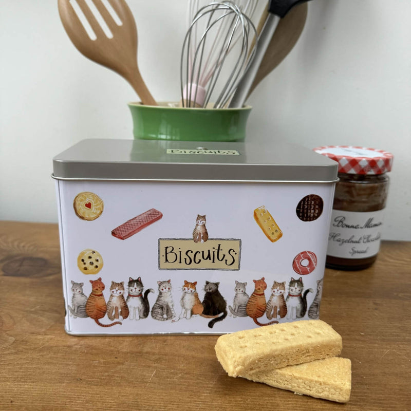 Alex Clark Biscuit Tin - Marvellous Moggies
