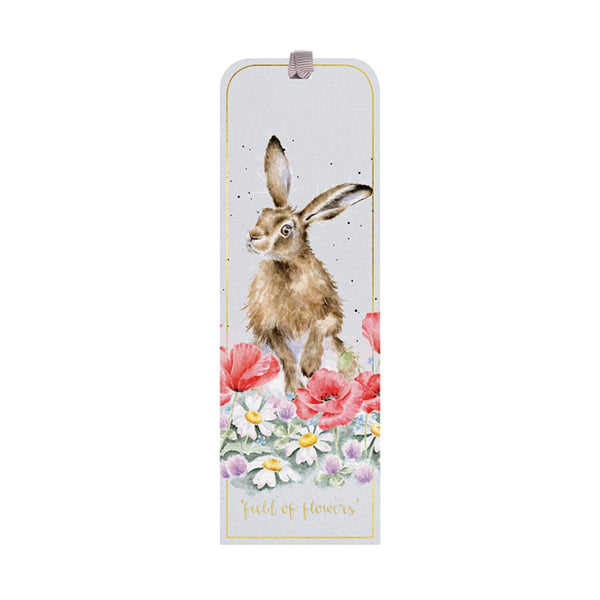 Wrendale Designs by Hannah Dale Bookmark - Field Of Flowers - Hare