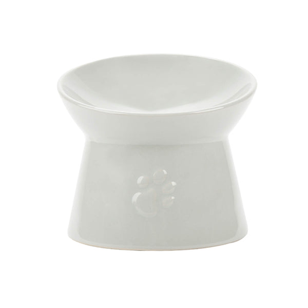 Scruffs Icon Raised Cat Feeder Bowl - Light Grey