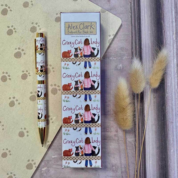 Alex Clark Ballpoint Pen - Crazy Cat Lady