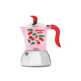 Bialetti Mercato Della Frutta Fiammetta Induction 4-Cup Moka Coffee Pot - Cherries