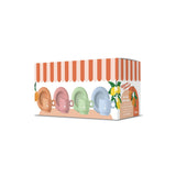 Bialetti Mercato Della Frutta Set of 4 90ml Espresso Cups & Saucers - Mixed Colours