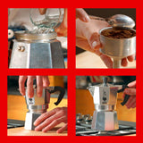 Bialetti Moka Express 3-Cup Stovetop Italian Coffee Pot - Silver